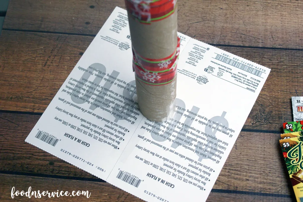 DIY Scratch off ticket christmas tree