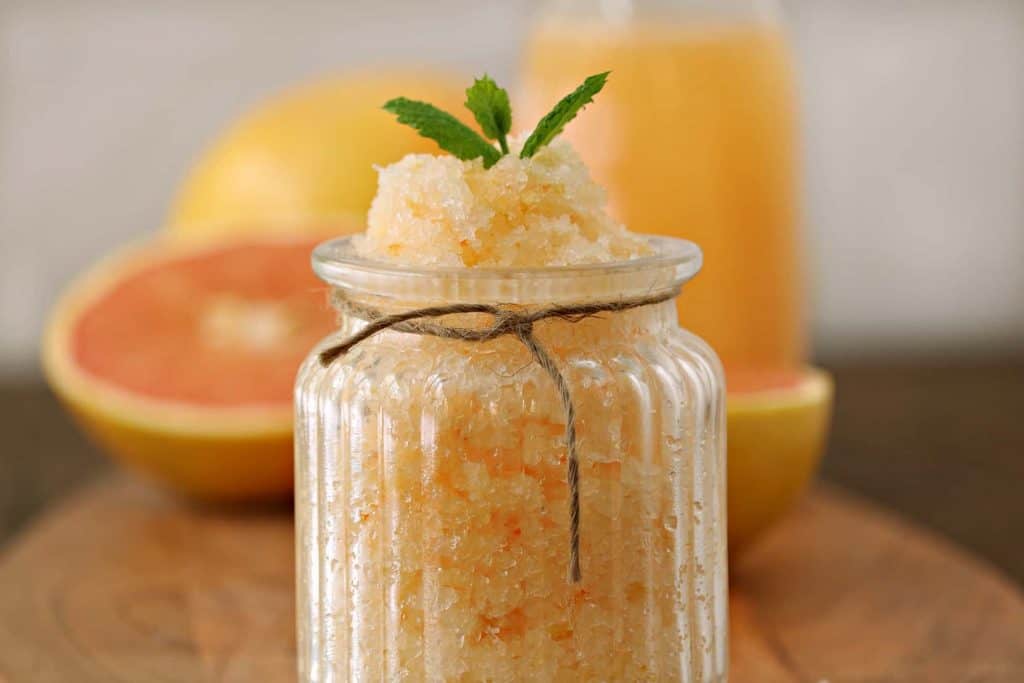 This is DIY Red Grapefruit Body Scrub will leave your skin feeling smooth and amazing.