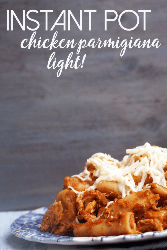 My Instant Pot Chicken Parmigiana is delicious, and on the lighter side of life as the chicken isn't breaded!