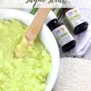 If you love making your own sugar scrub to use, then you'll totally fall in love with my lemon lime sugar scrub! So easy to make, an made with yummy essential oils.