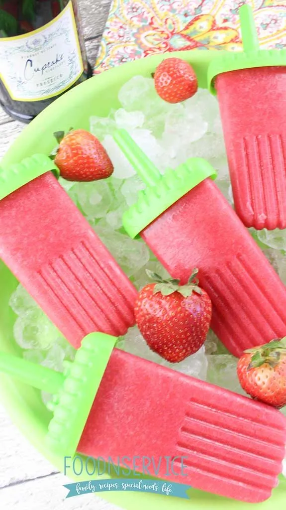 My strawberry prosecco popsicles are so easy to make, and are amazing to eat all year long!