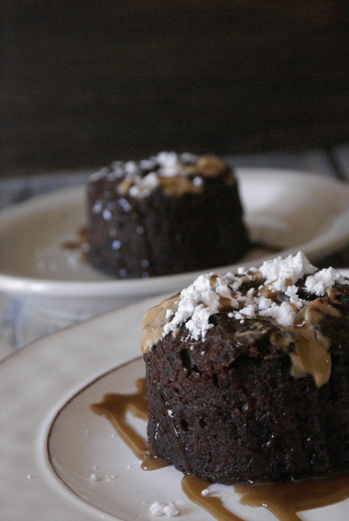 2 instant pot lava cakes on plates