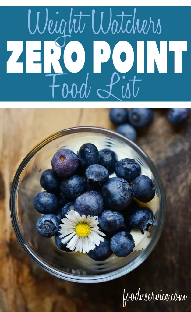 list of foods that are zero points on weight watchers