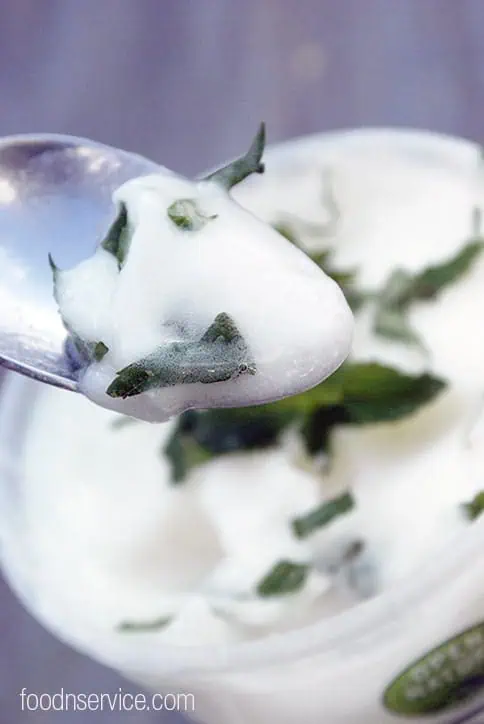 Open Nature® Non-Dairy Frozen Dessert lemon sorbet with fresh mint