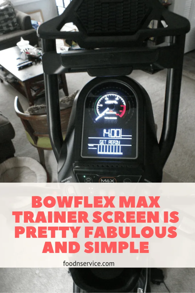 bowflex max trainer screen while building endurance