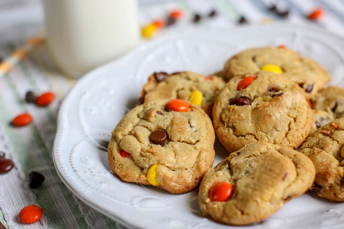 Reeses Pieces Cookies {With PB Chips!}