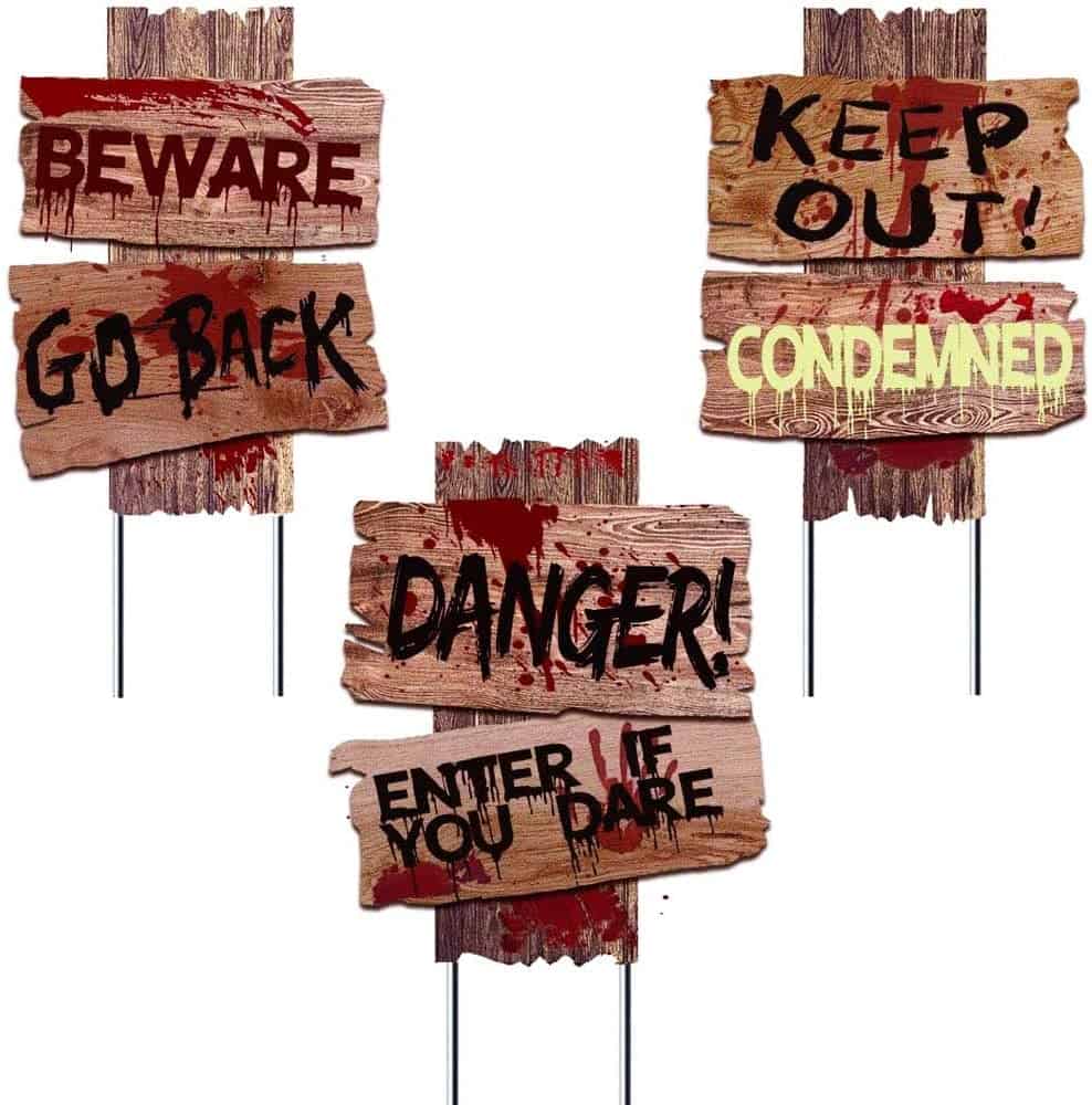 scary zombie signs for the yard