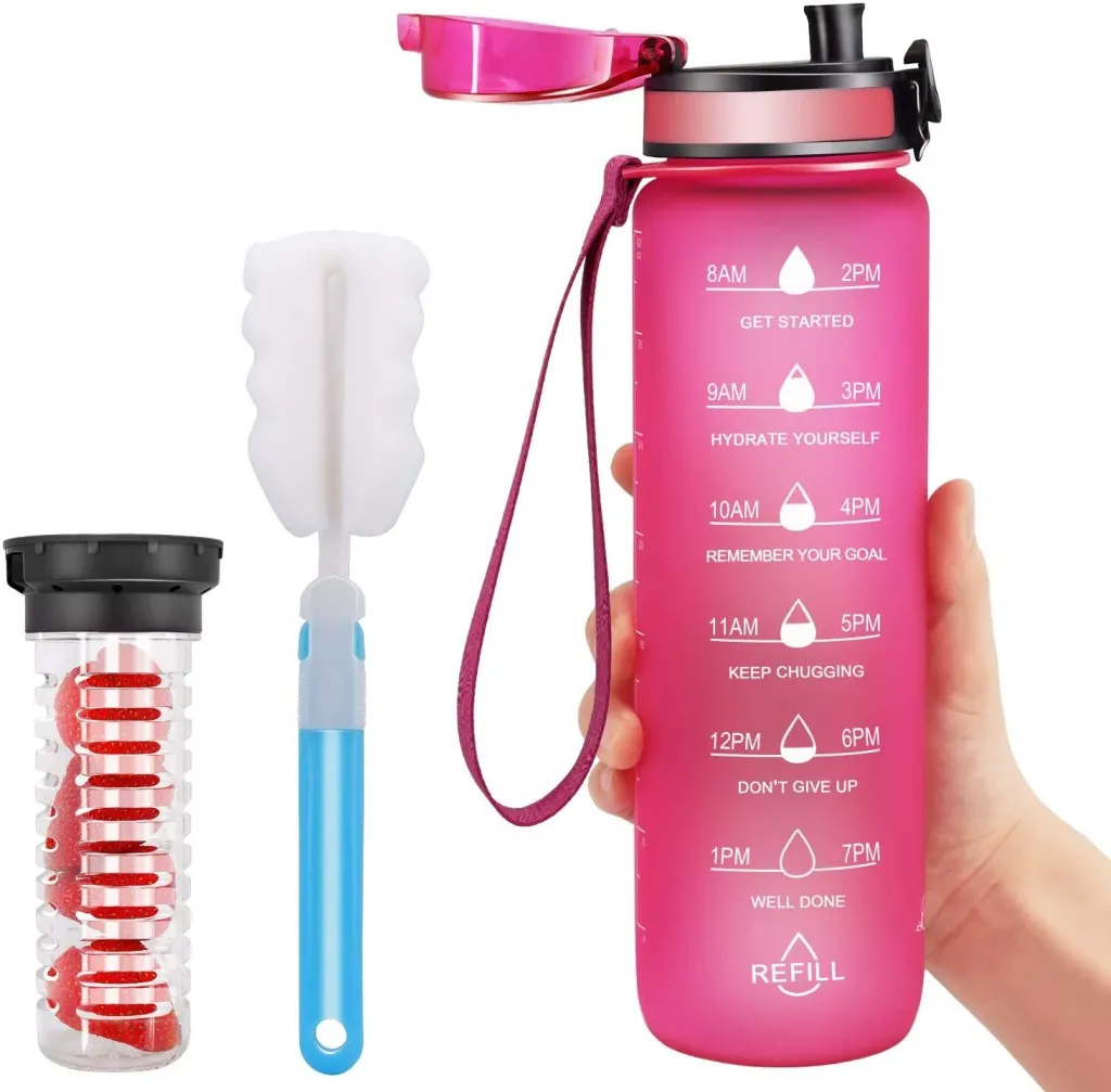 weight watchers gift idea pink sports bottle for hyrdation