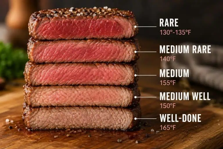 a simple meat temperature guide to help cook steak