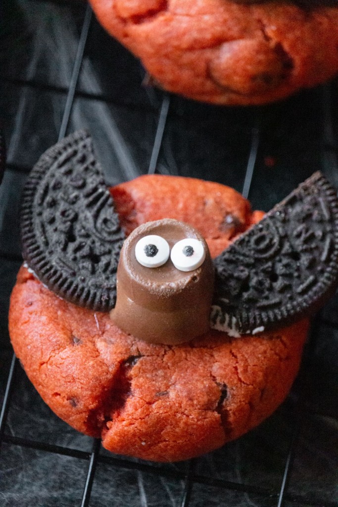 oreo cookies & rolo candy halloween bat cookies