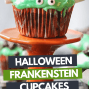 You'll love how adorable these Halloween Frankenstein cupcakes are, and will enjoy how these halloween cupcakes are to make!