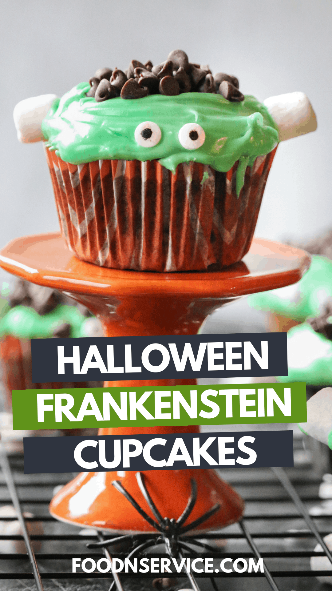Easy Halloween Frankenstein Cupcakes