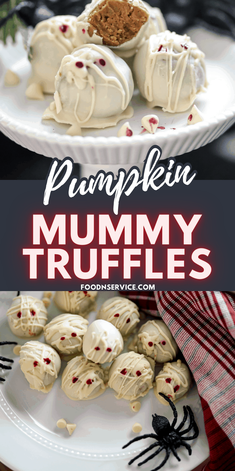 Pumpkin Cheesecake Mummy Truffles