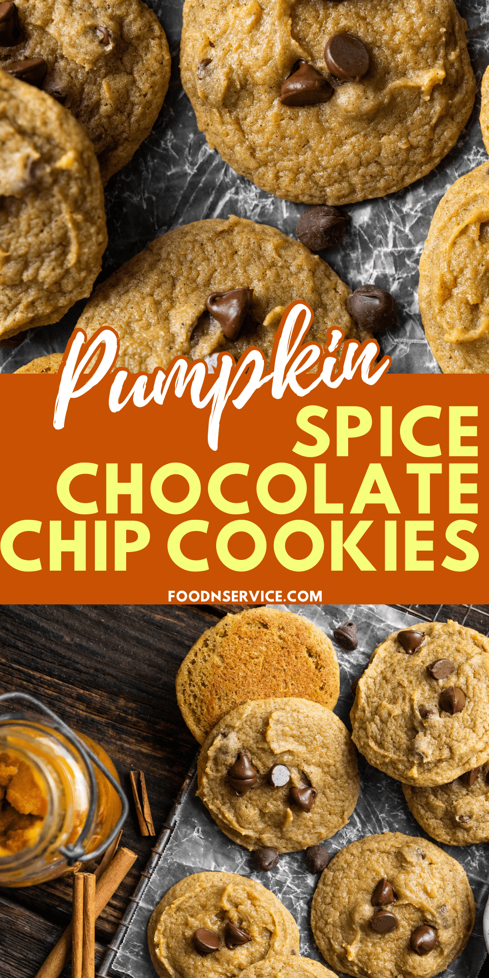 Pumpkin Spice Chocolate Chip Cookies
