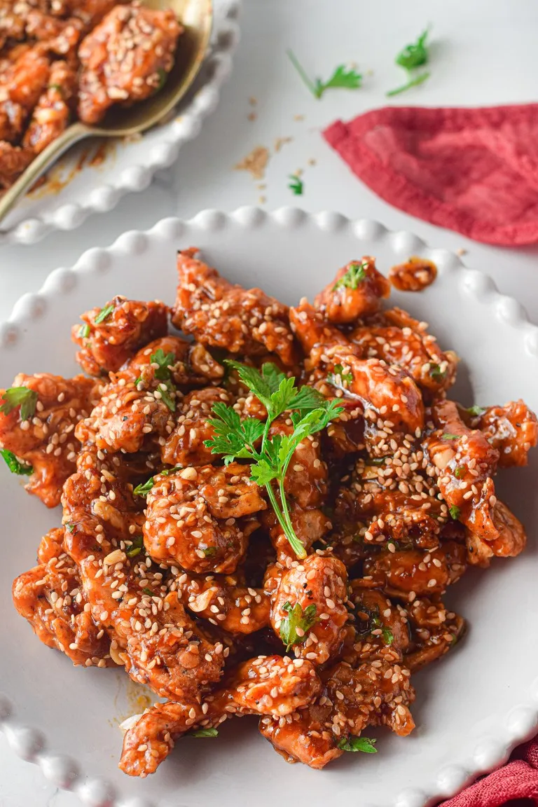air fryer sesame chicken 3