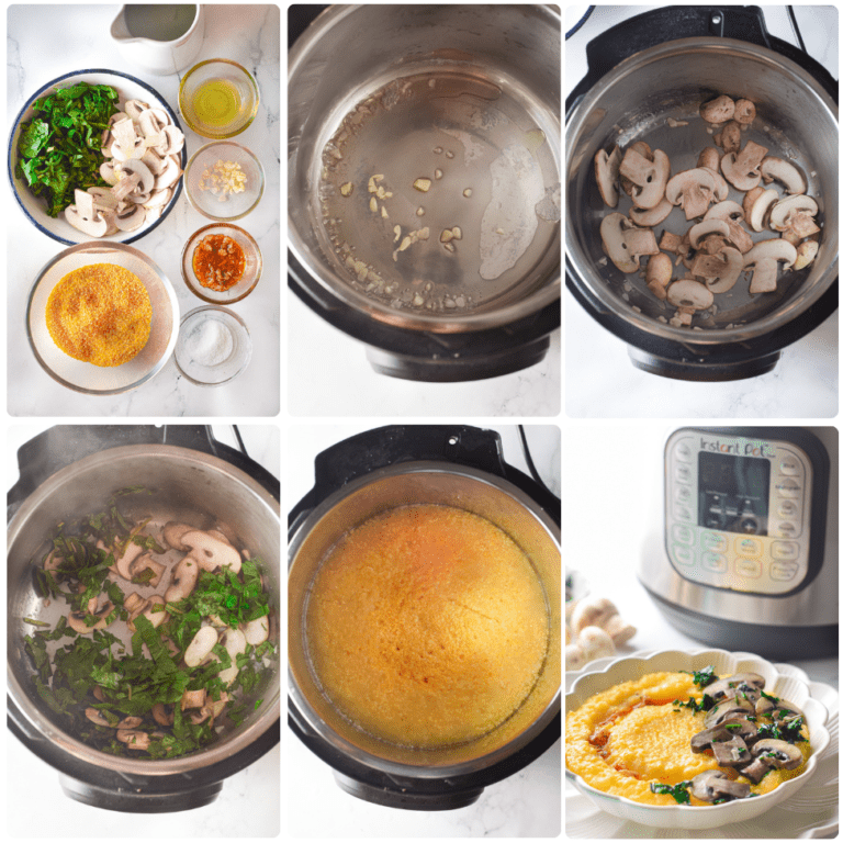 Instant Pot Polenta with Mushrooms and Spinach • FoodnService