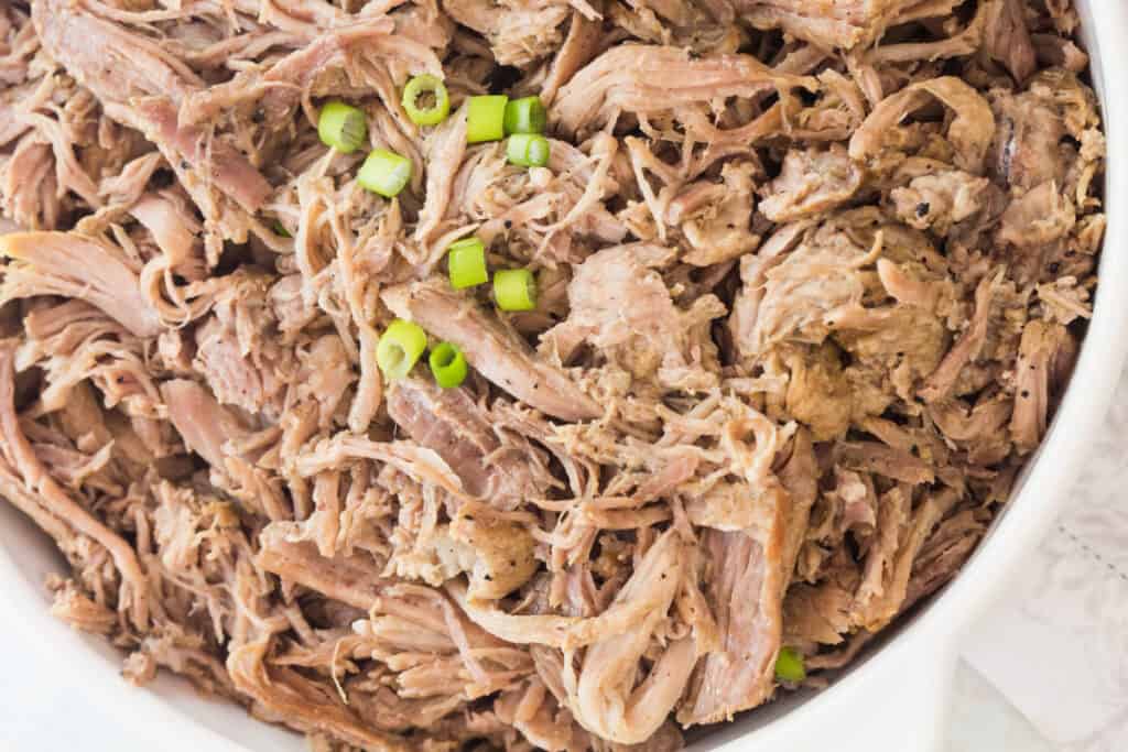 close up view of instant pot pulled pork