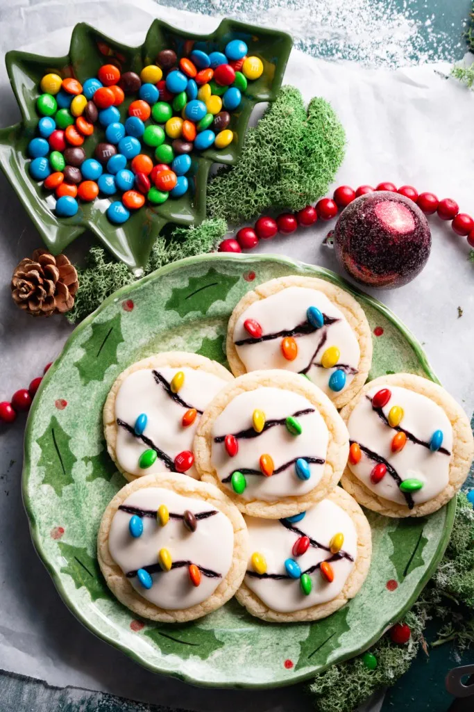 easy to make christmas lights cookies