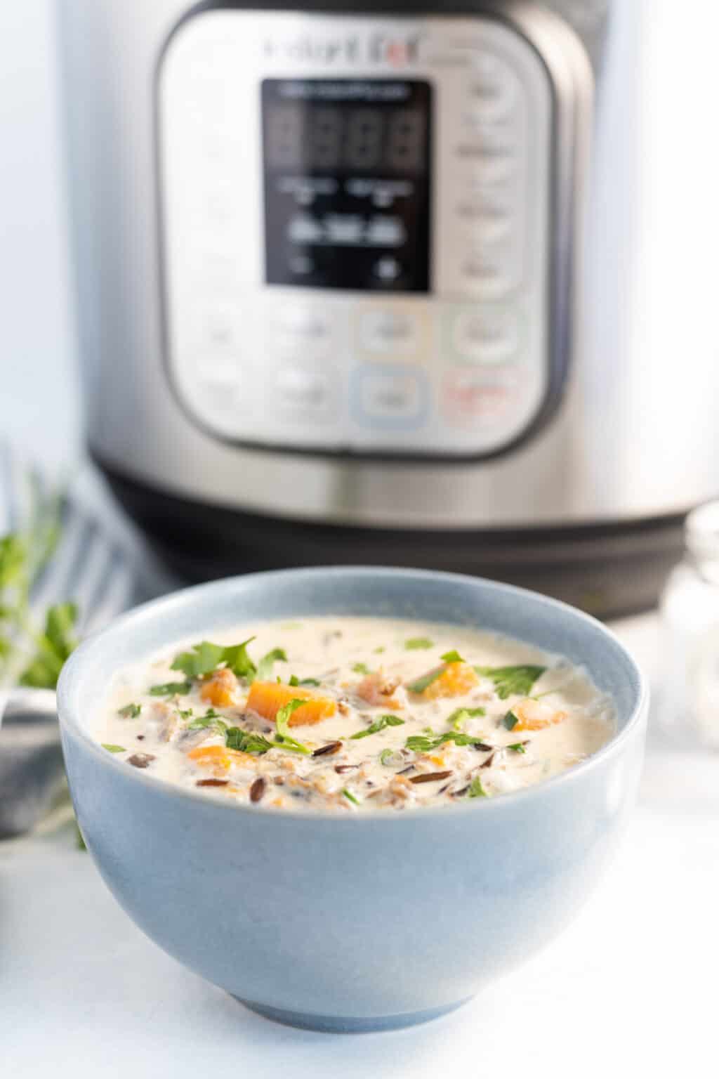 Creamy Instant Pot Wild Rice and Mushroom Soup • FoodnService
