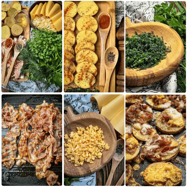 step by step directions on how to make baked potato slices recipe