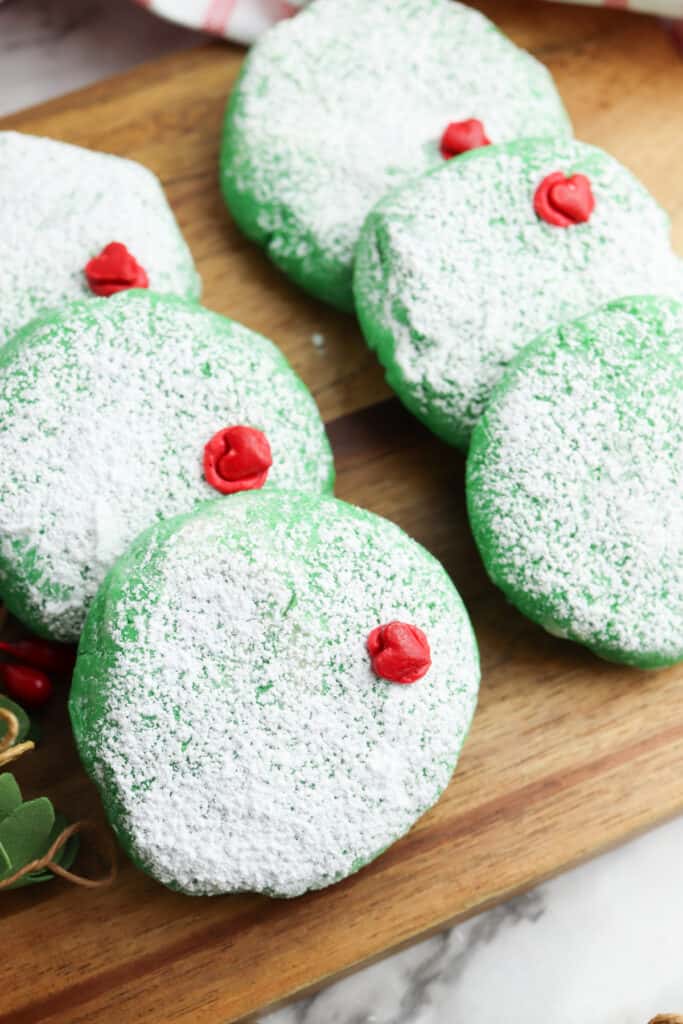 easy to make green christmas cookies for watching the grinch