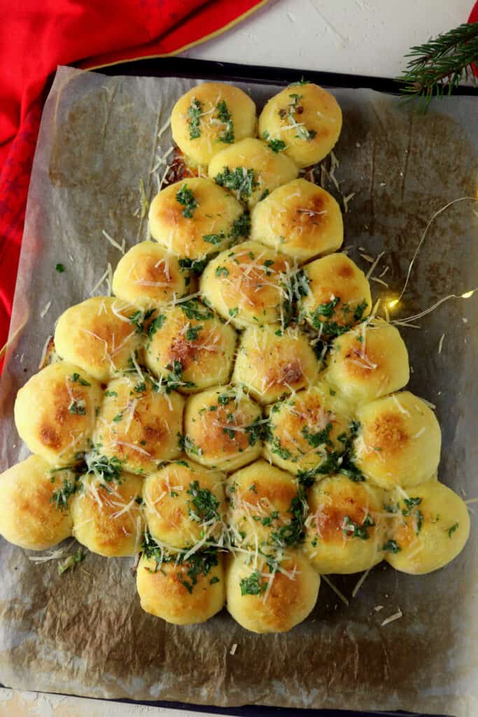 full image of pull apart christmas rolls fresh herb butter and parmesan cheese