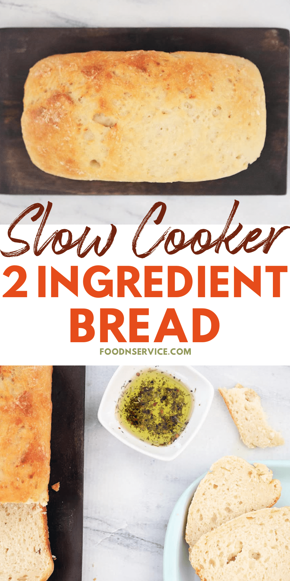 Slow Cooker 2 Ingredient Bread