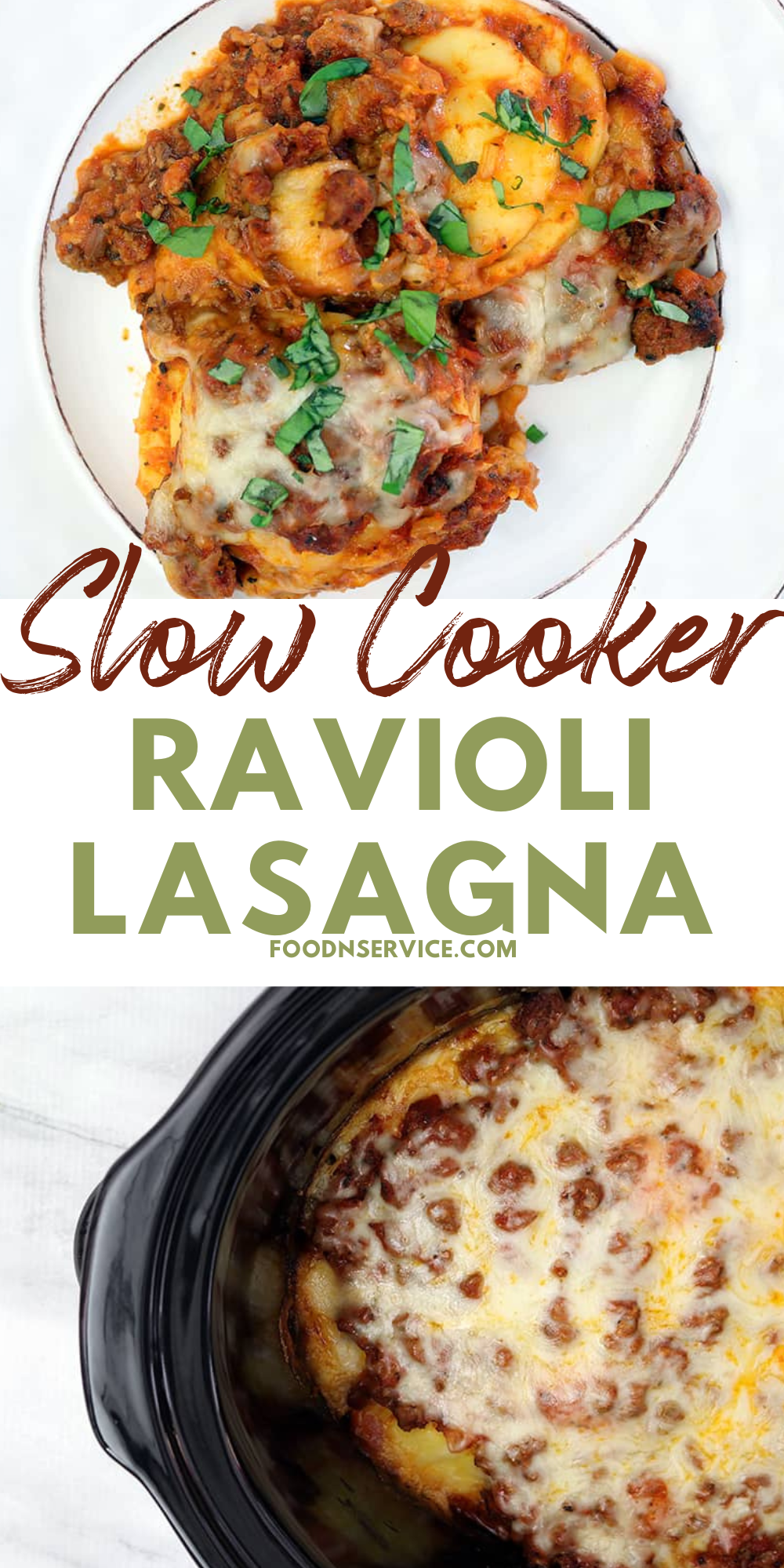 Slow Cooker Ravioli Lasagna