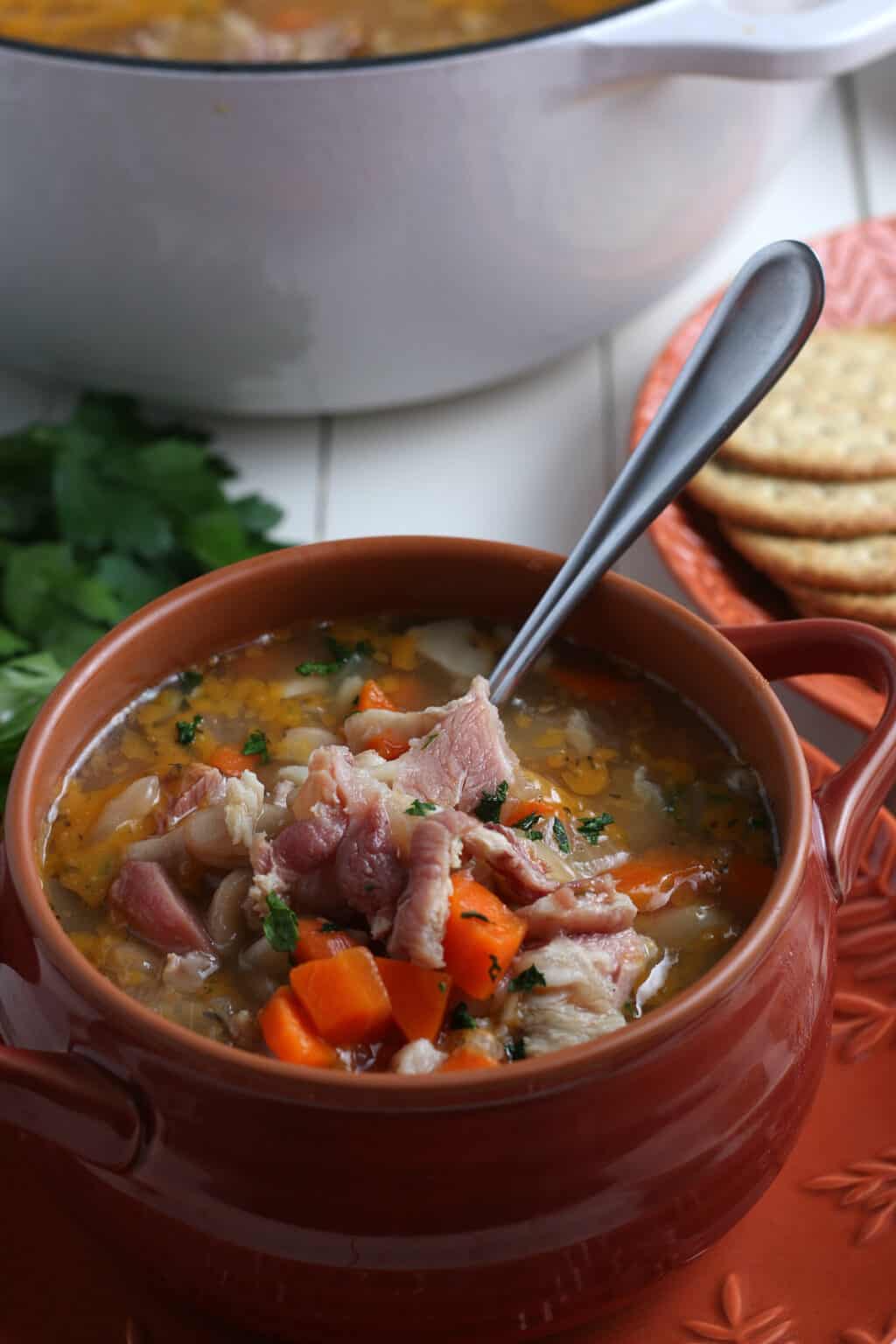 Dutch Oven Ham and Bean Soup • FoodnService