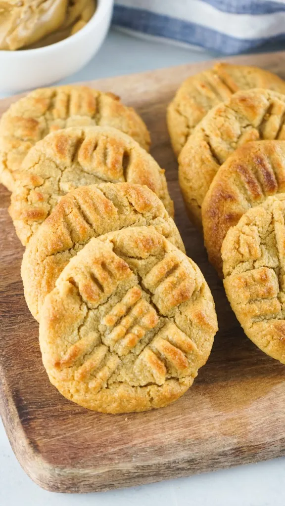 3 ingredient air fryer peanut butter cookies