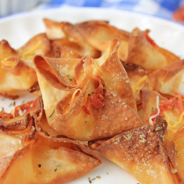 Air Fryer Pizza Wontons