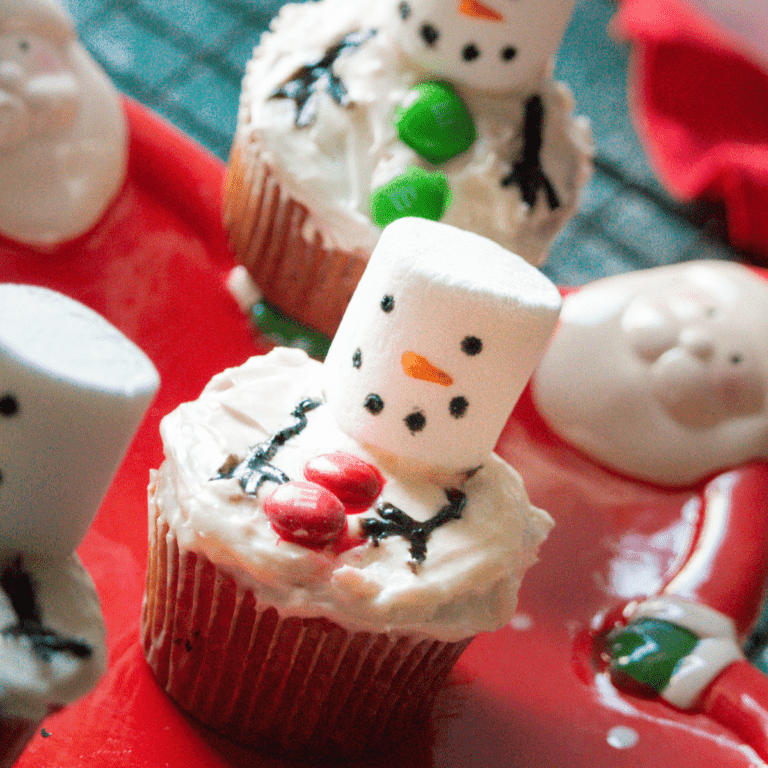 Melting Snowmen Cupcakes
