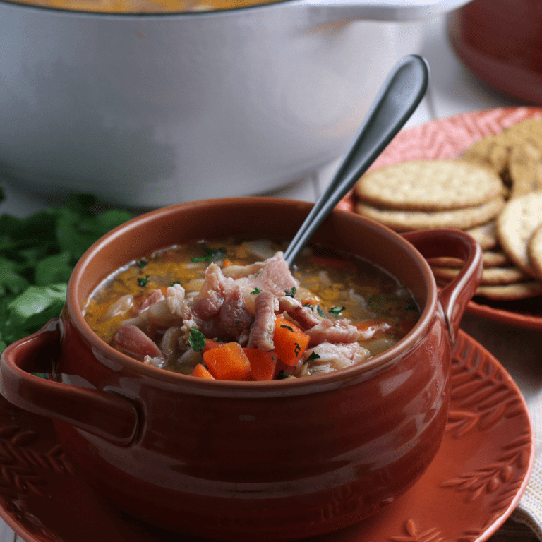 Dutch Oven Ham and Bean Soup
