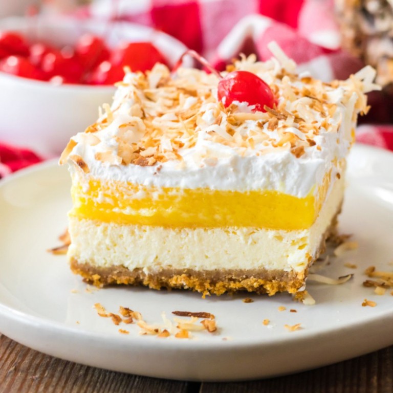 Pina Colada Cheesecake Bars