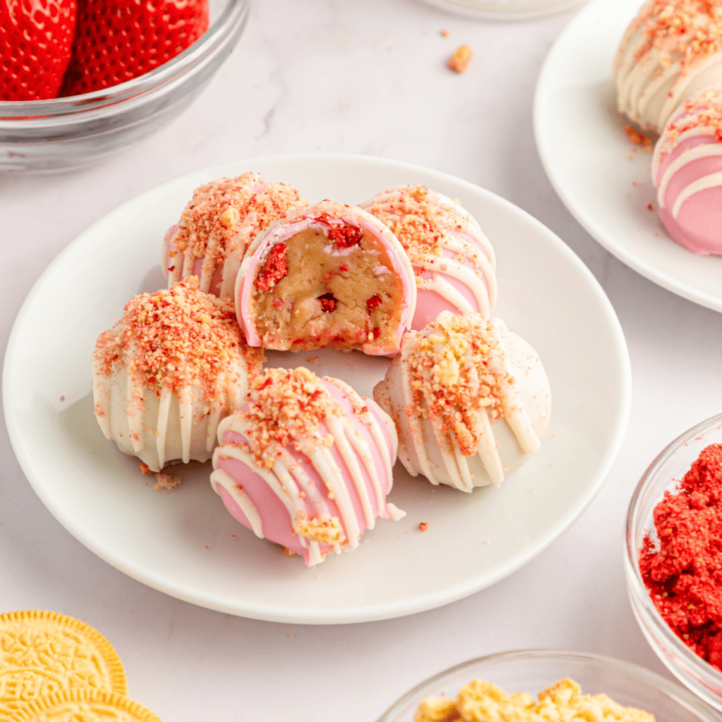 Strawberry Crunch Cake Balls