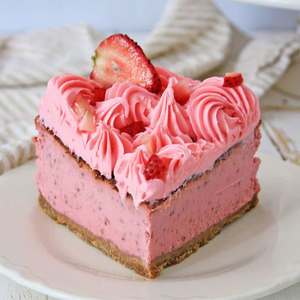 Air Fryer Strawberry Cheesecake