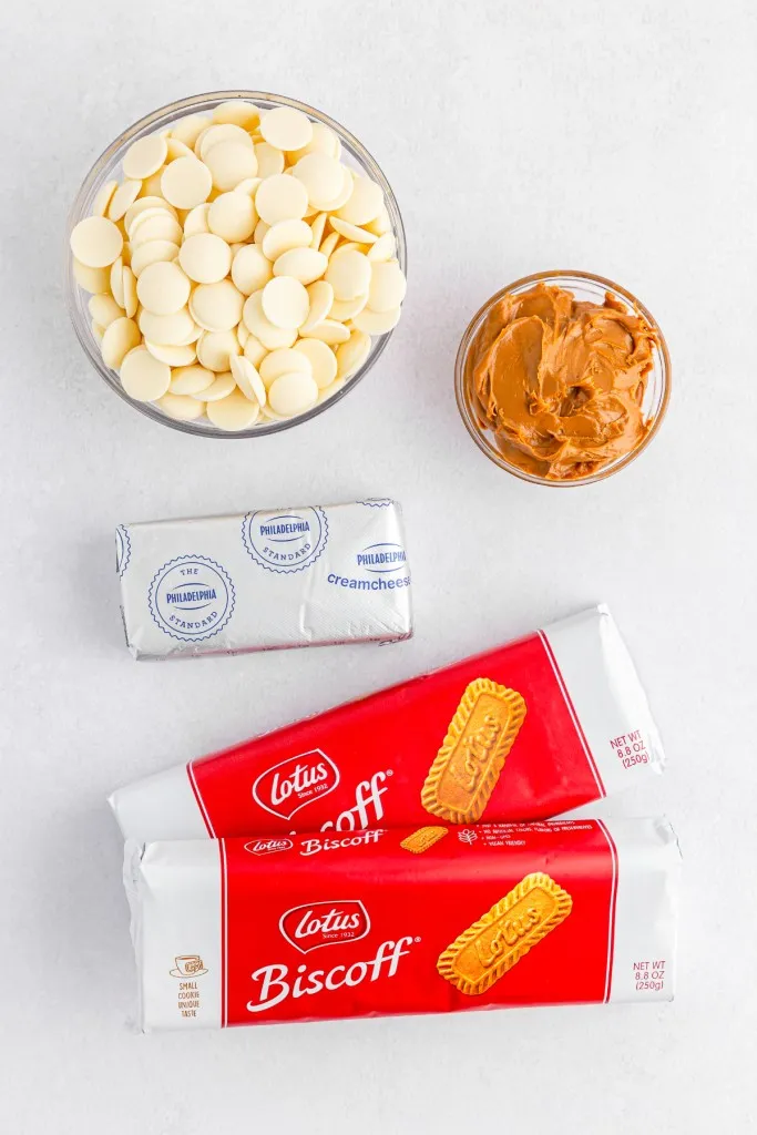 Ingredients for Biscoff Truffles.