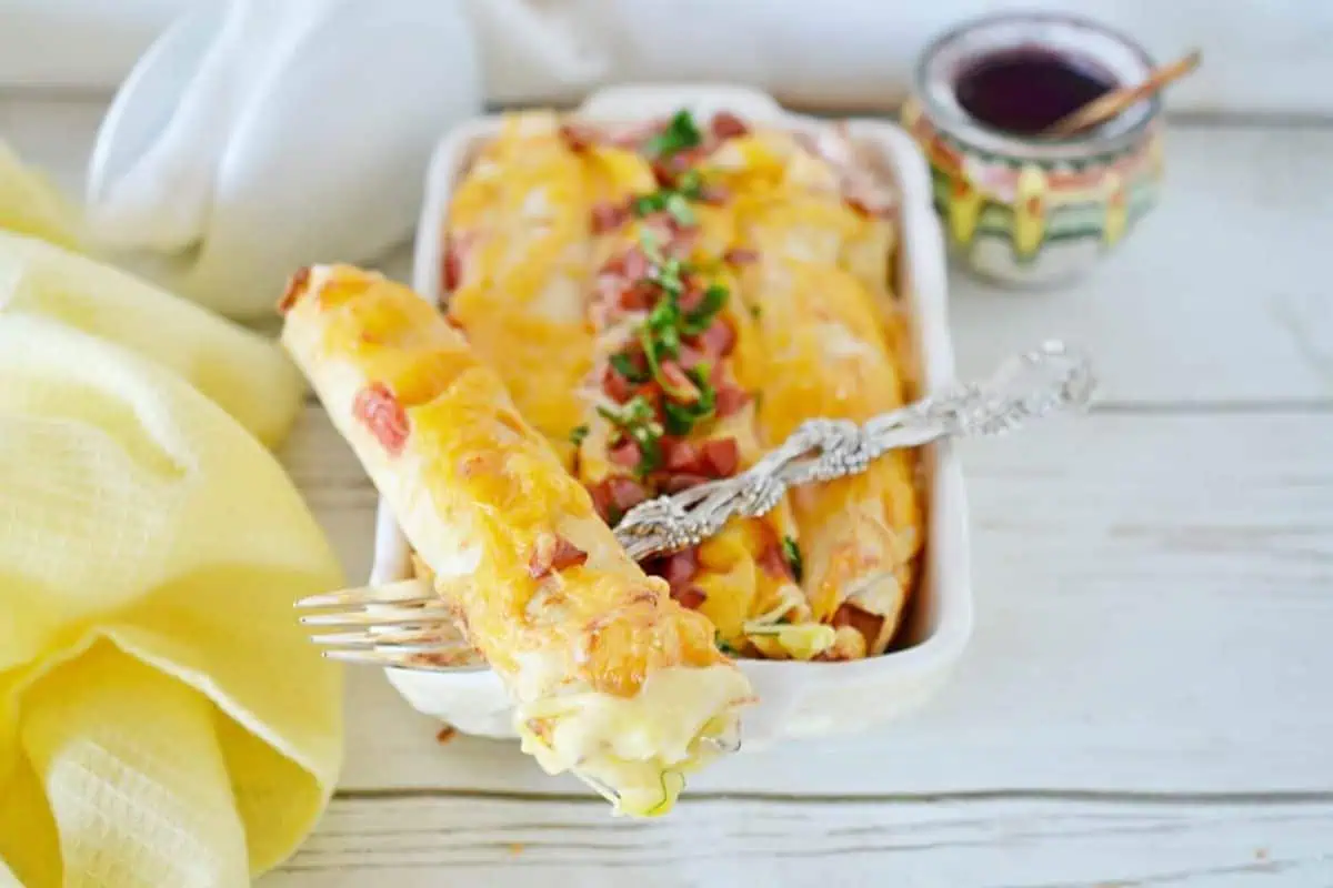 Breakfast enchiladas.