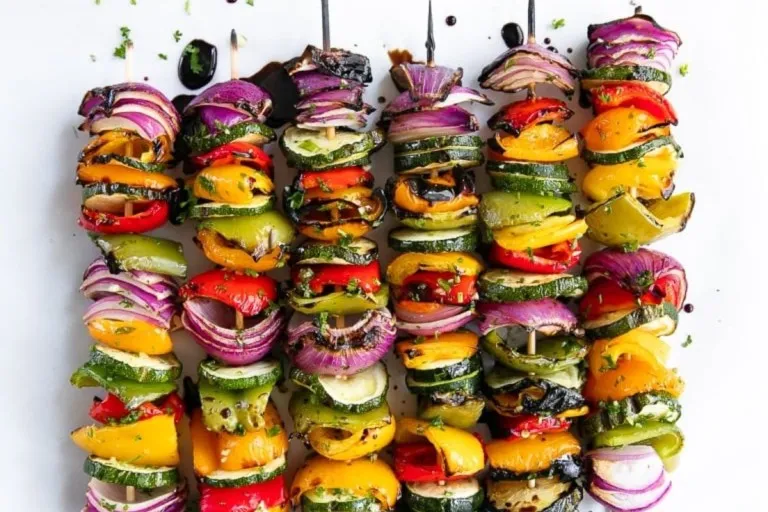 Veggie skewers.