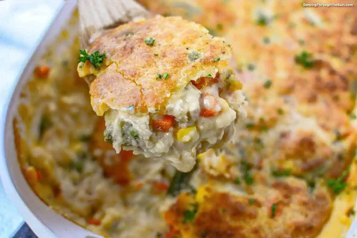 Turkey pot pie casserole.