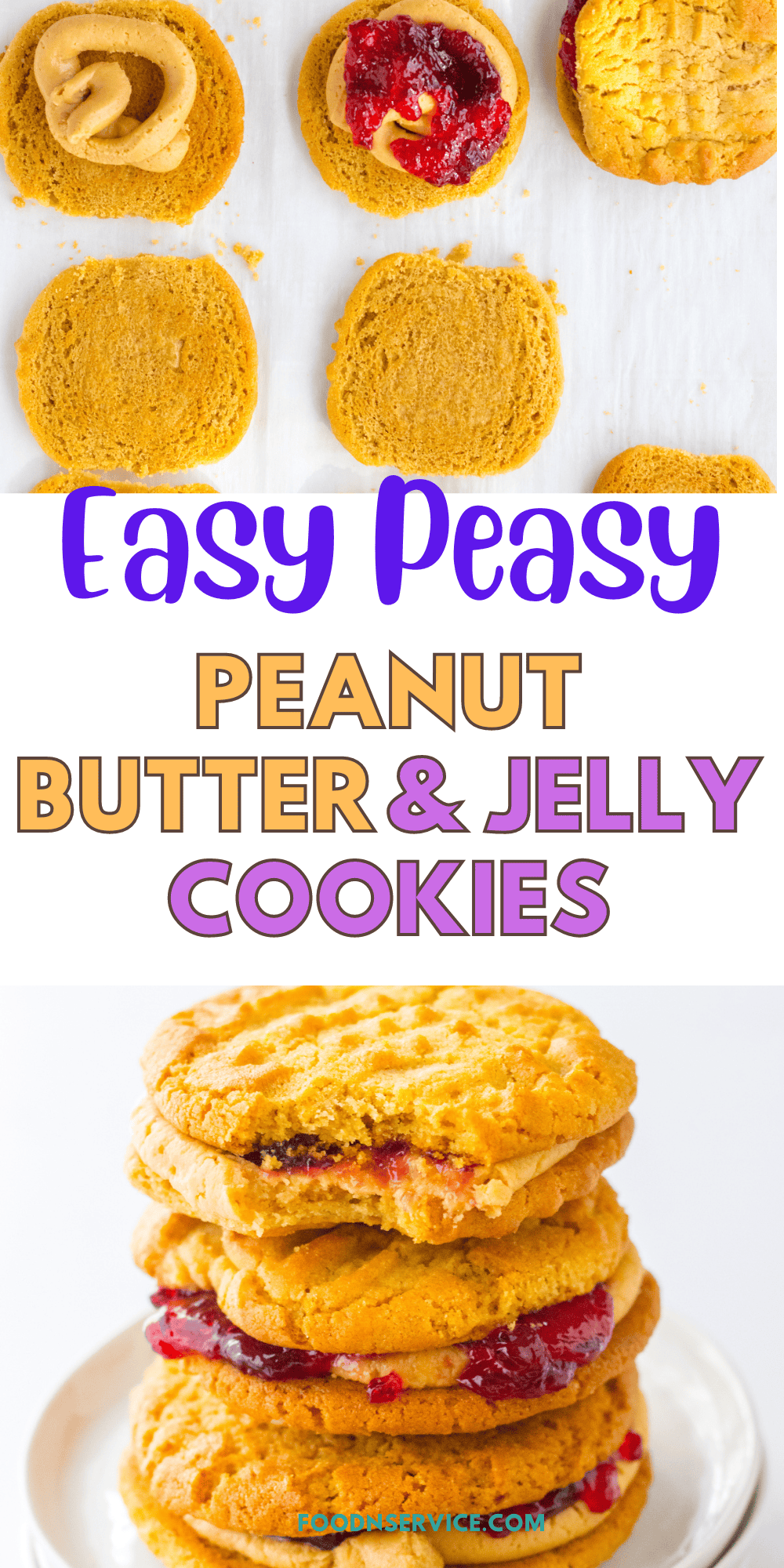 Peanut Butter and Jelly Cookie Sandwich • FoodnService