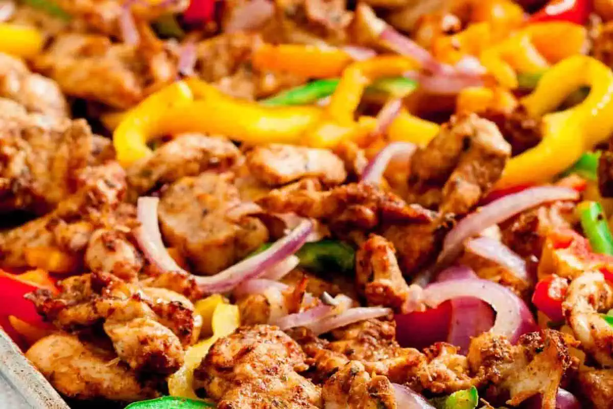 Chicken fajitas.
