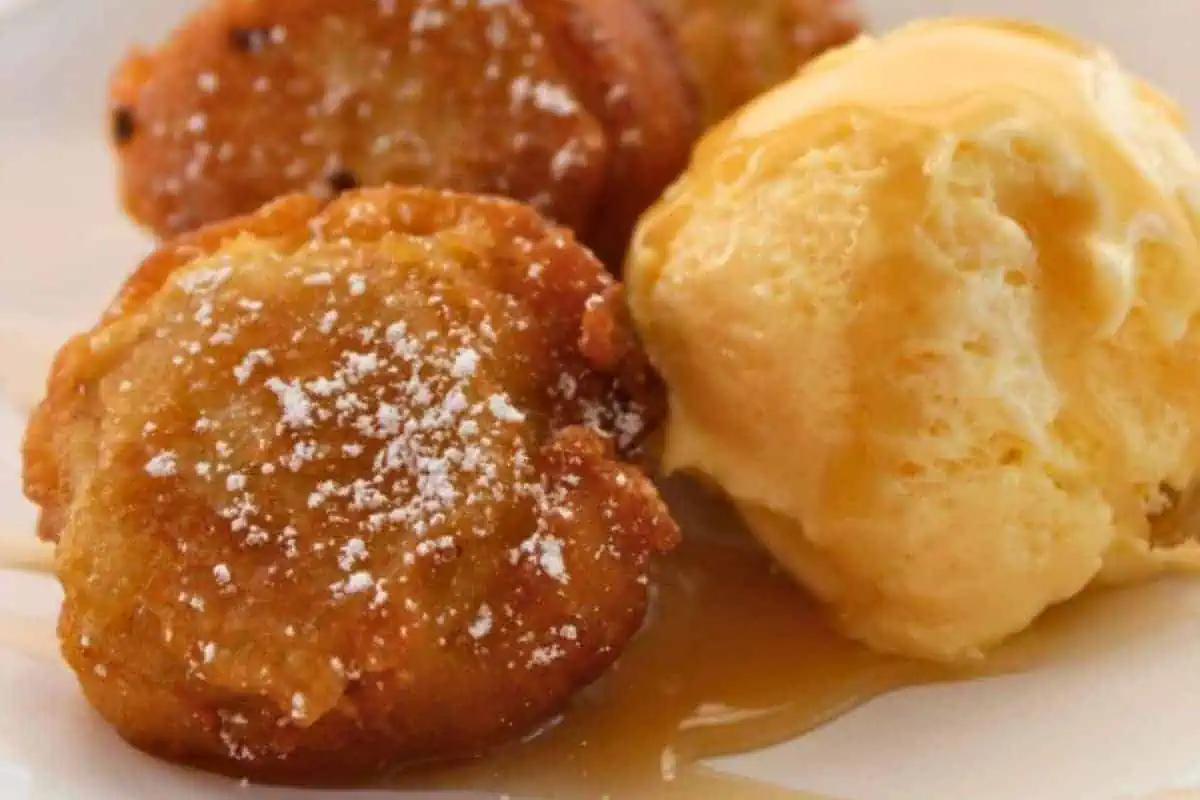 Fried banana bites.