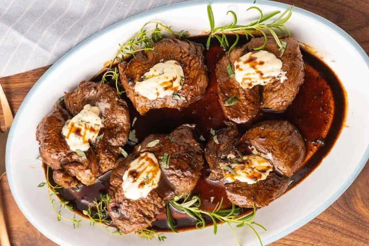 Steak filet medallions.