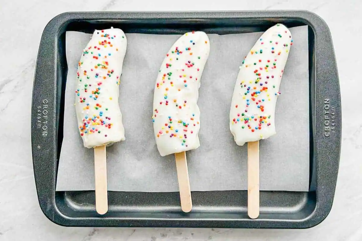 Banana popsicles.