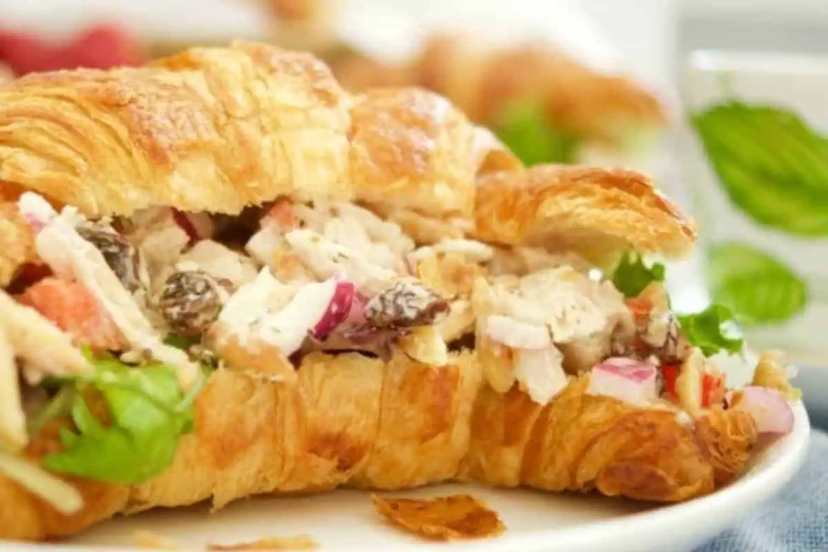 A chicken salad sandwich.