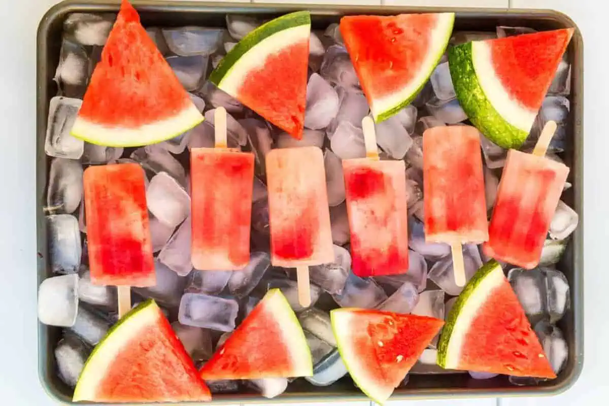 Watermelon popsicles.