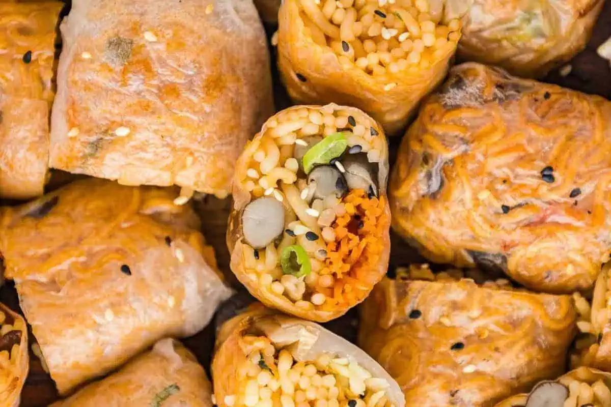 Ramen noodle spring rolls.