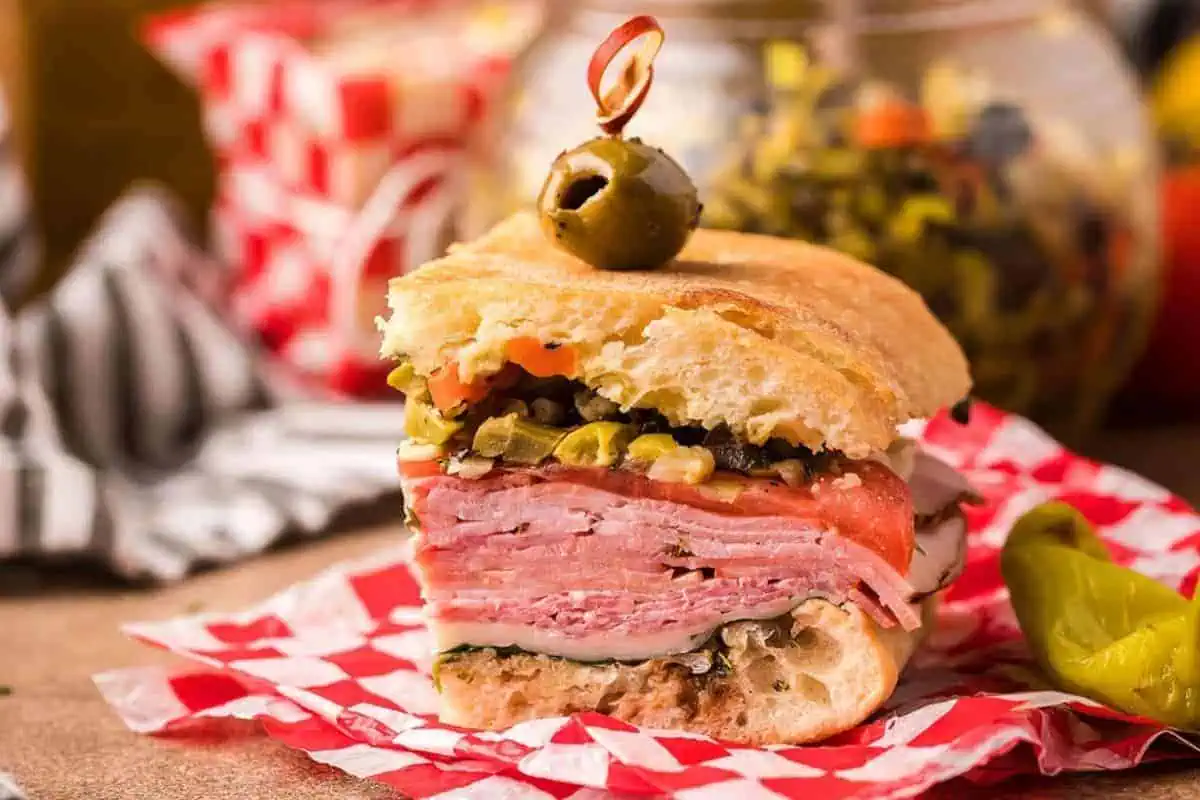A pressed Italian sandwich.