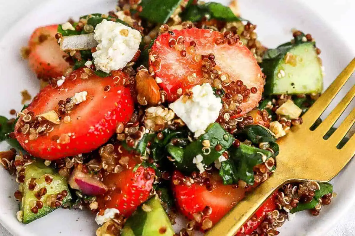 Strawberry quinoa salad.